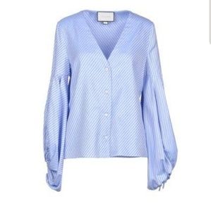 Alexis button up V neck top